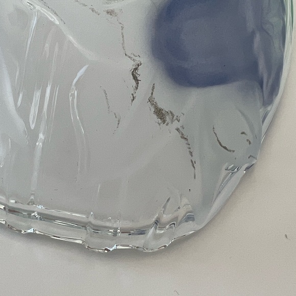 Vintage set of two glass flower print bowls salad bowls dessert bowls - Picture 9 of 12